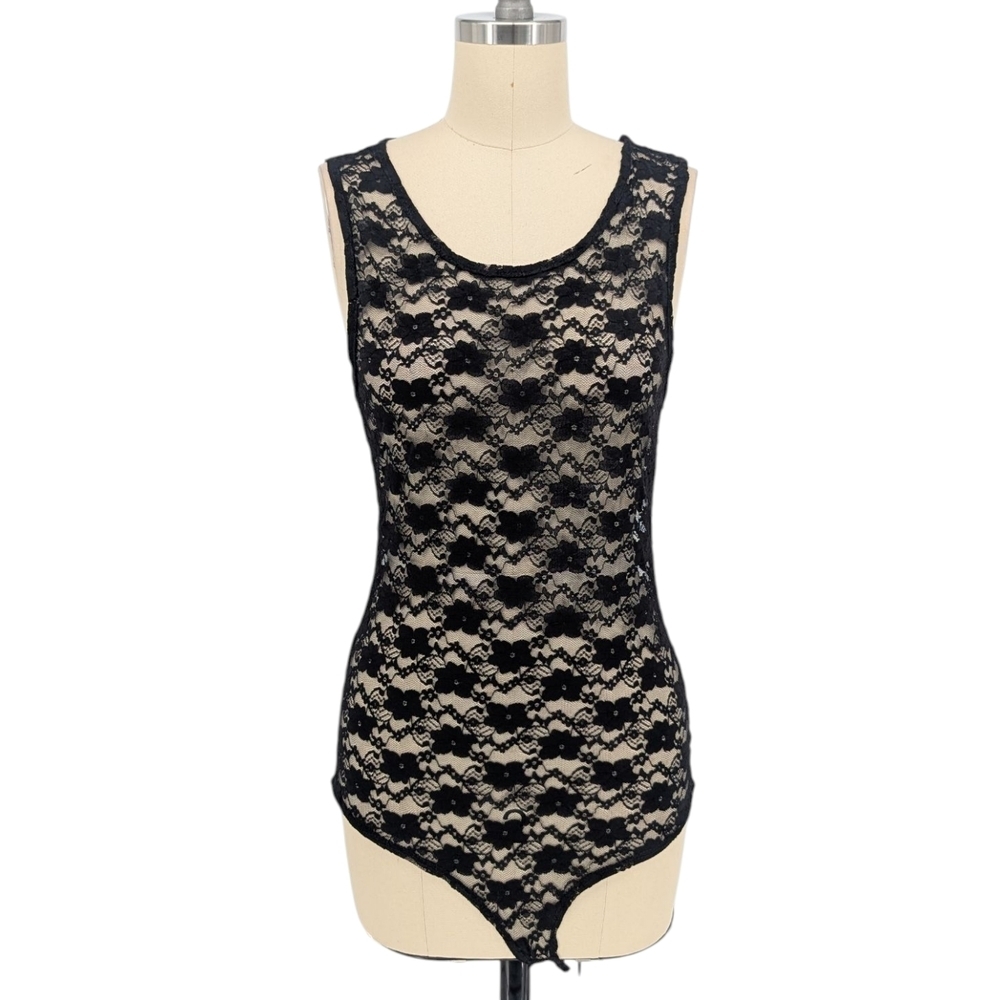 00579 Must Have Lace Bodysuit Black size Medium punk goth victorian casual
